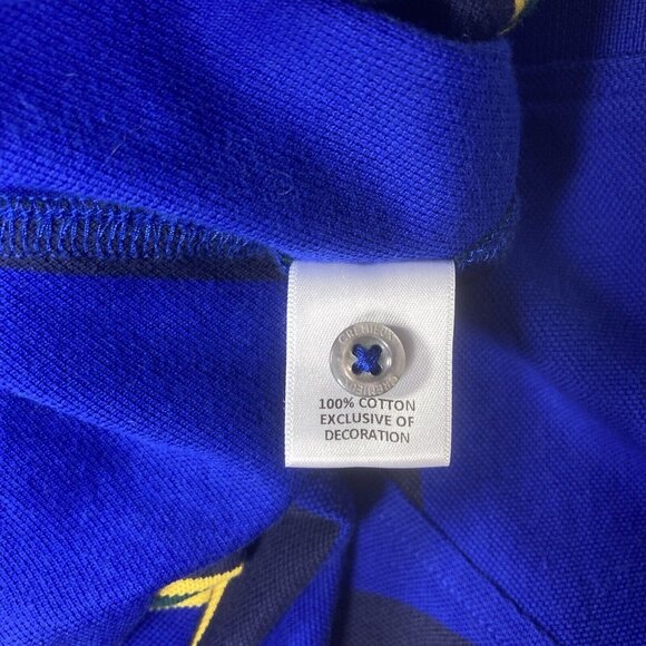 Cremieux Classics Large Polo Mens Shirt Blue Short Sleeves Extra Button - Picture 5 of 10